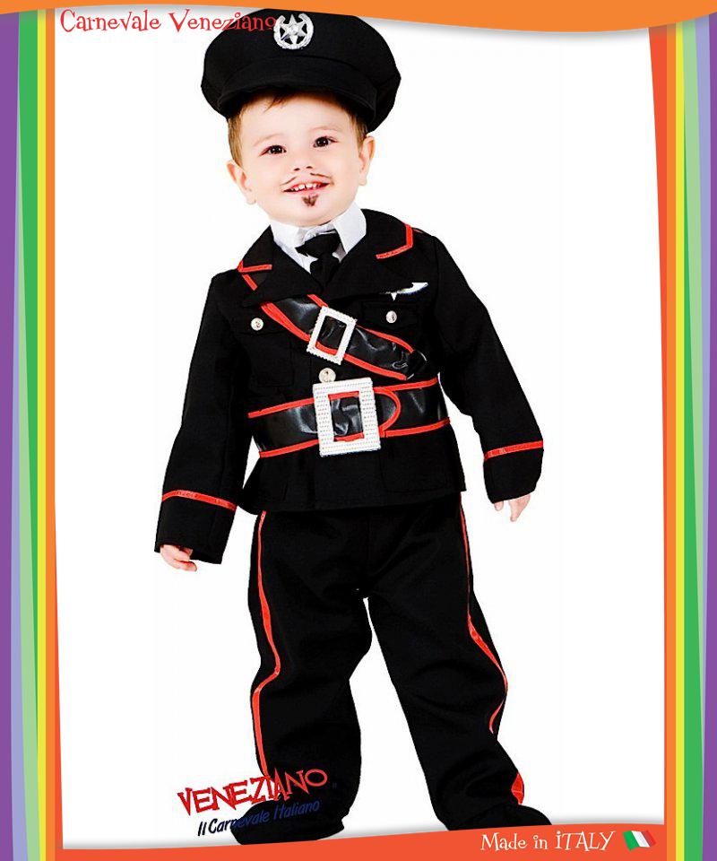 COSTUME di CARNEVALE da PICCOLO CARABINIERE vestito per neonato bambino 03 Anni eBay